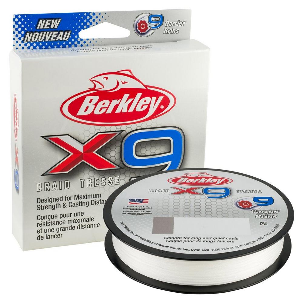 Berkley X9 300 m 9 - Fach geflochtene Schnur crystal