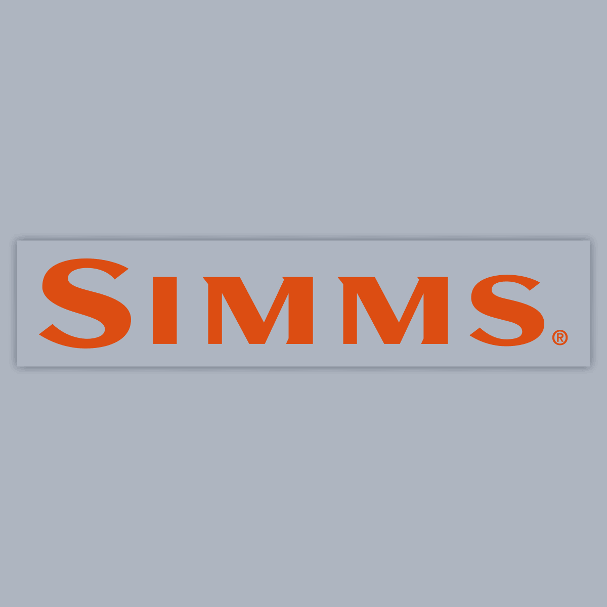 Sticker_Simms-Logoschriftzug_15cm_transp_Produktbild Simms Logo orange auf transp. Hintergrund Sticker