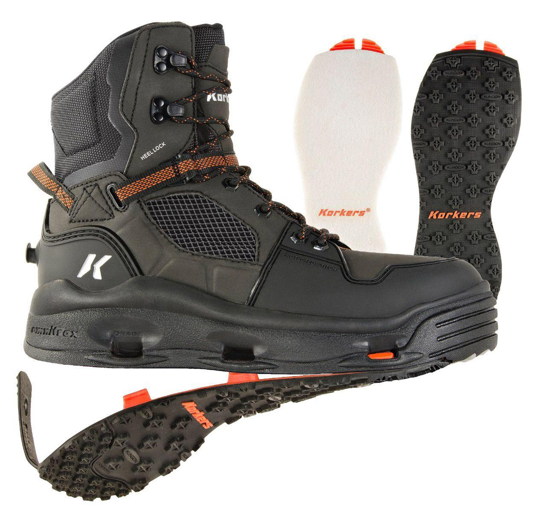 Korkers Watschuh Terror Ridge inklusive Filz & Vibram Gummi Wechselsohle