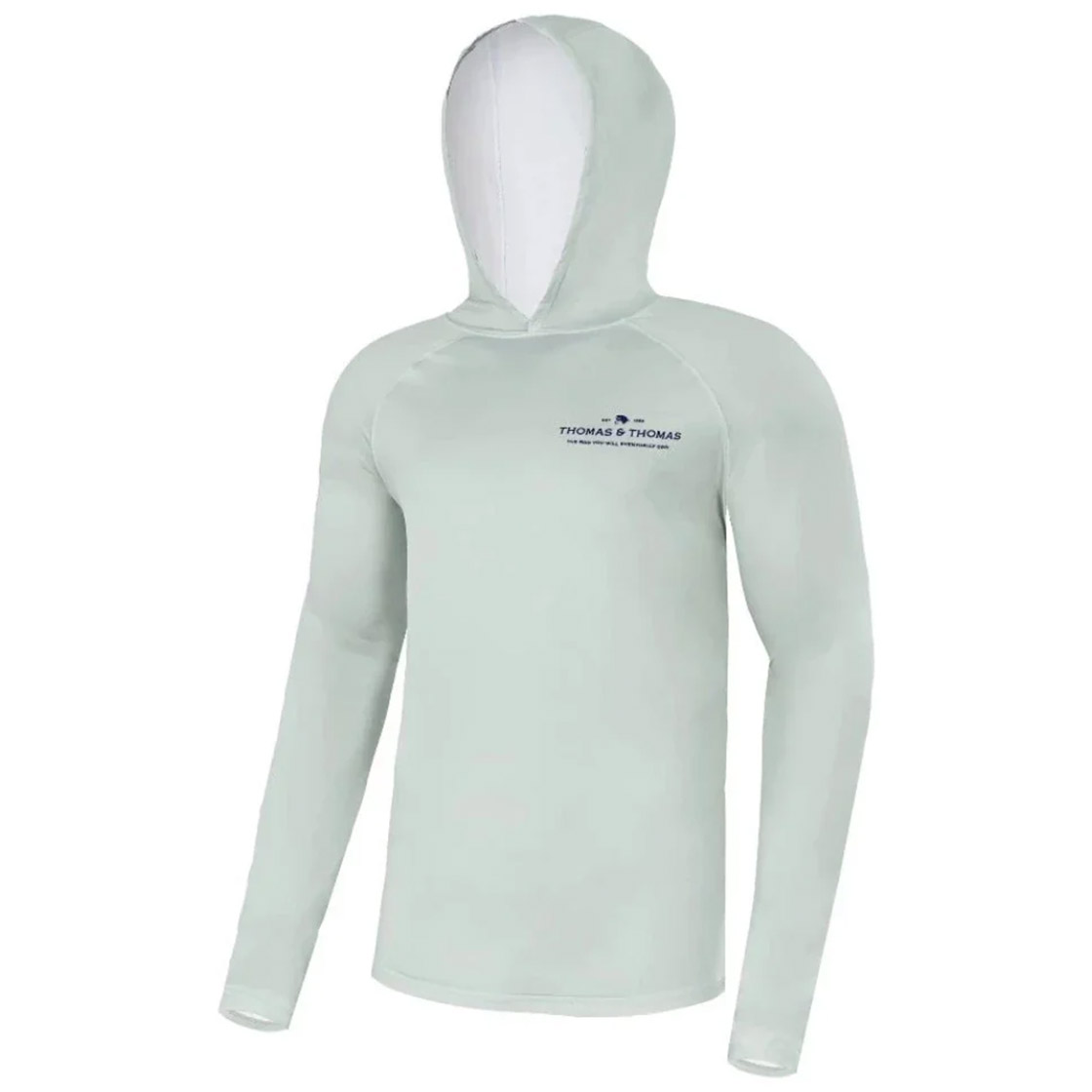 Thomas & Thomas Sea Mist Tech Hoody with Tarpons on back UPF30+ Sonnenschutz