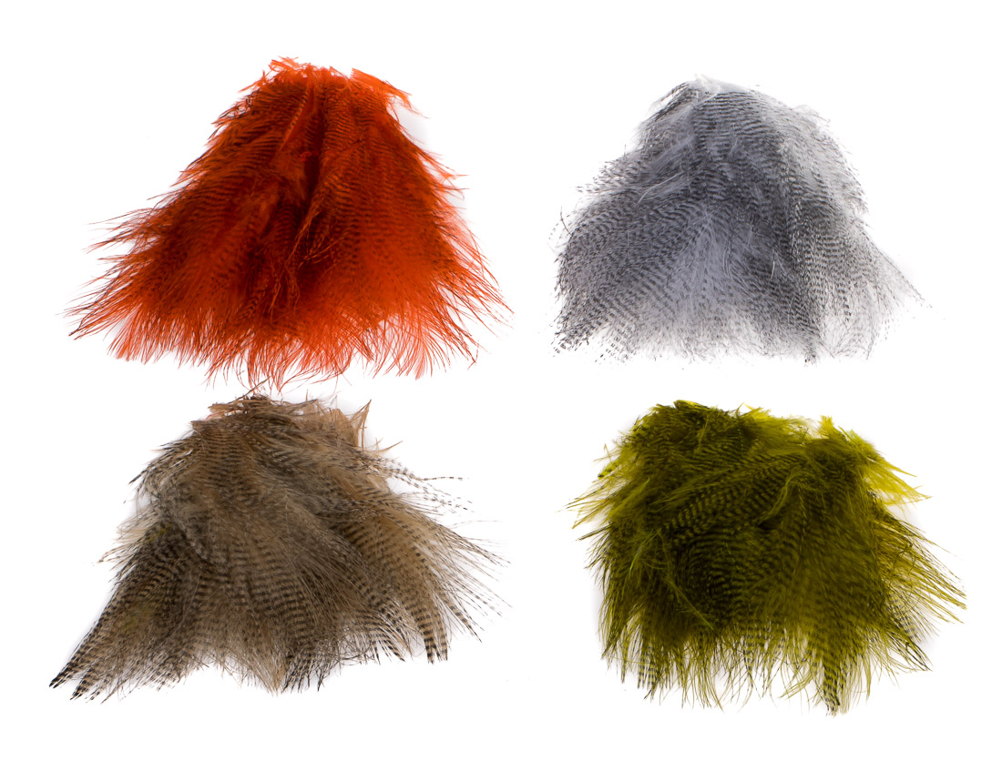 Hareline Fine Black Barred Marabou Feathers Federn