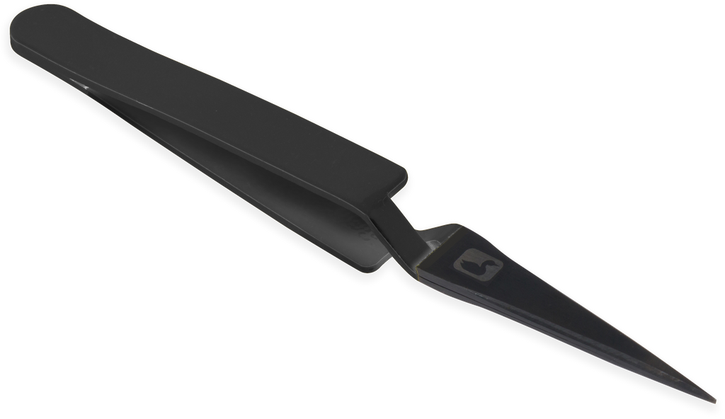 Loon Mini Straight D-Loop Tweezer - Black - Pinzette - gerade Loon Mini Straight D-Loop Tweezer - Black - Pinzette - gerade
