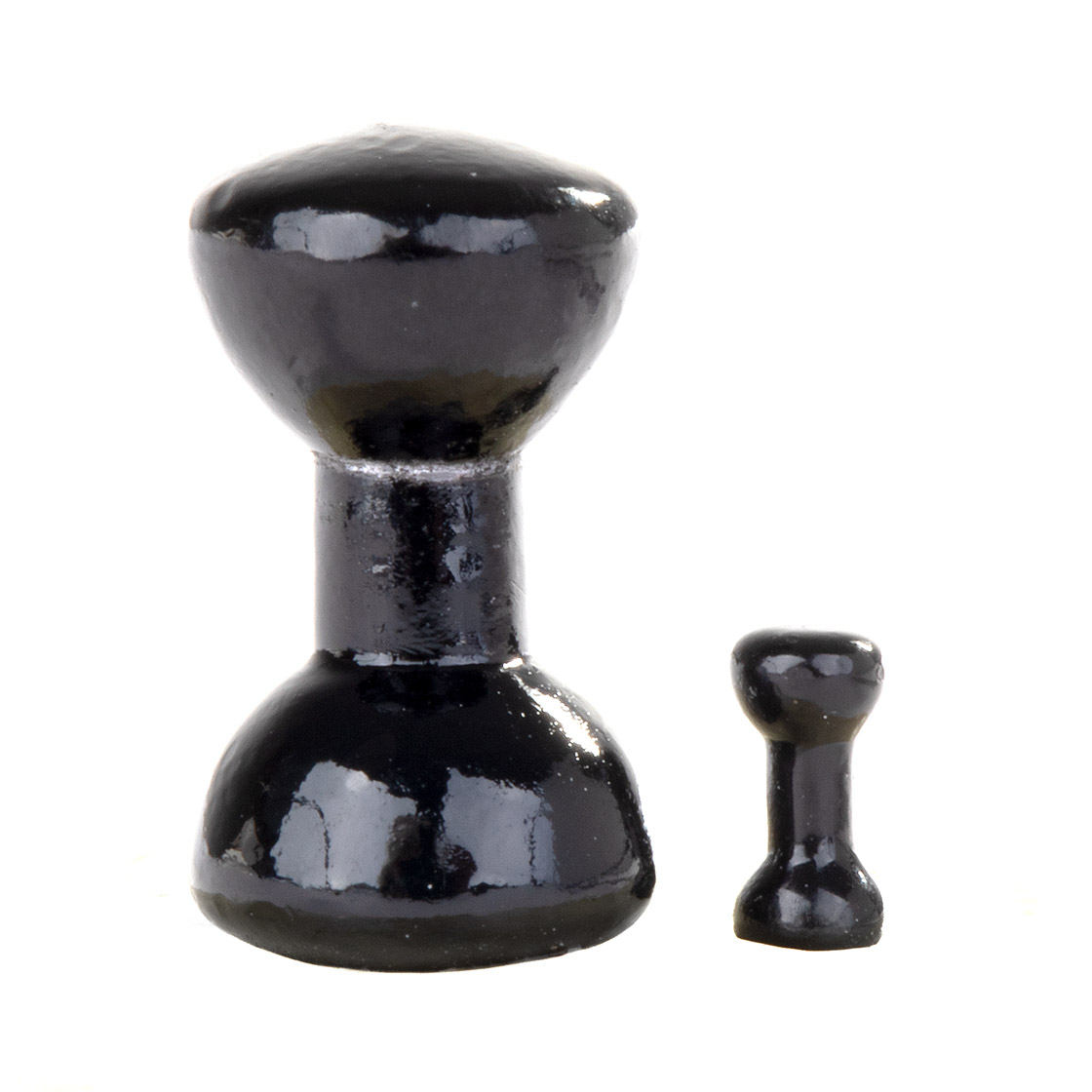 Hareline Black Painted Lead Dumbbell Eyes Augen