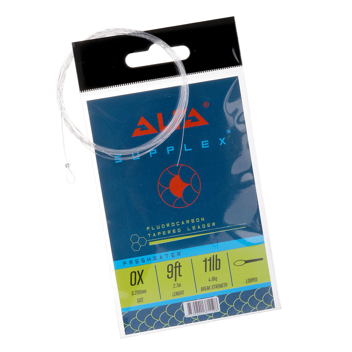 P-20469_alfa_supplex-blue_leader_vorfach_9ft Alfa Supplex Fluorocarbon Leader Vorfach 9 ft