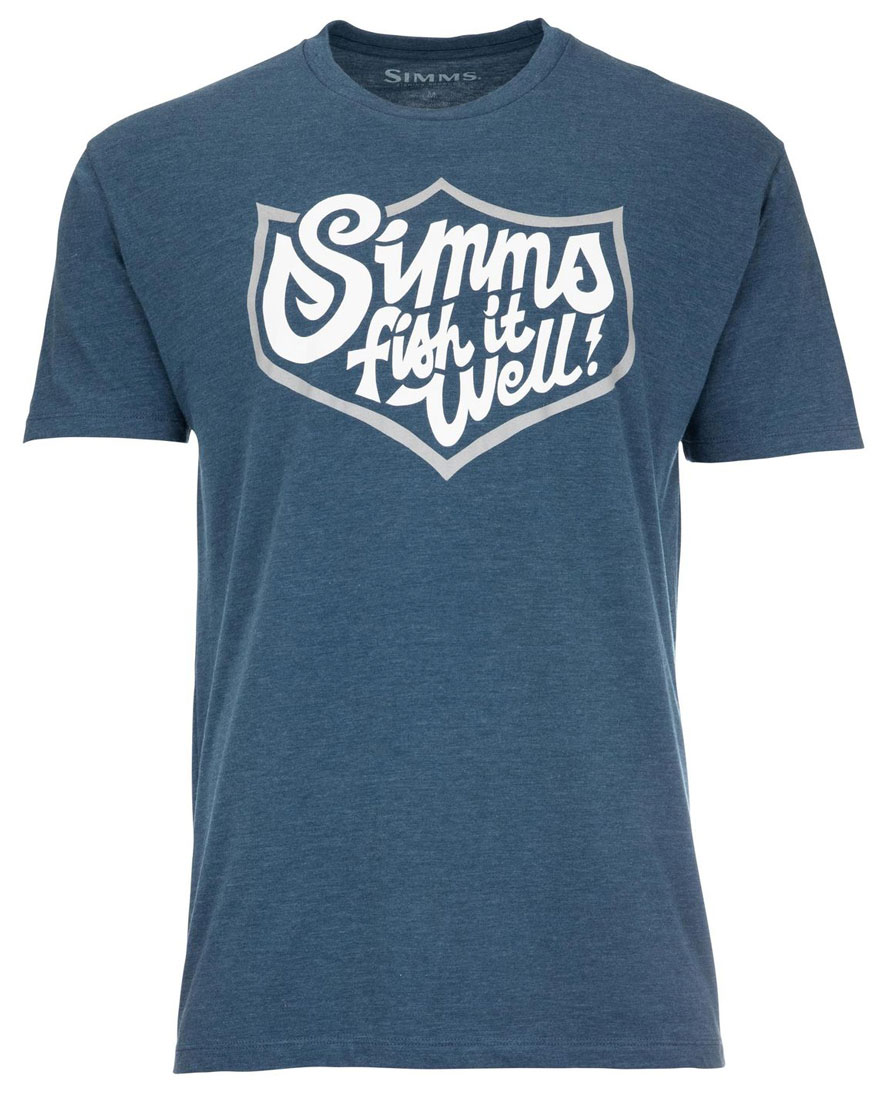 Simms_Fish_It_Well_Badge_T-Shirt_sailor_blue_heather_1 Simms Fish It Well Badge T-Shirt sailor blue heather
