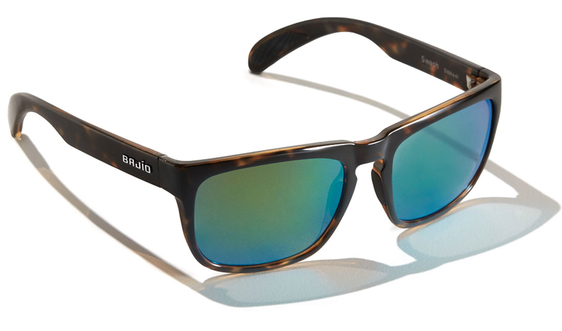 Bajio Polarisationsbrille Swash - Dark Tort Gloss (Green Mirror Glass)