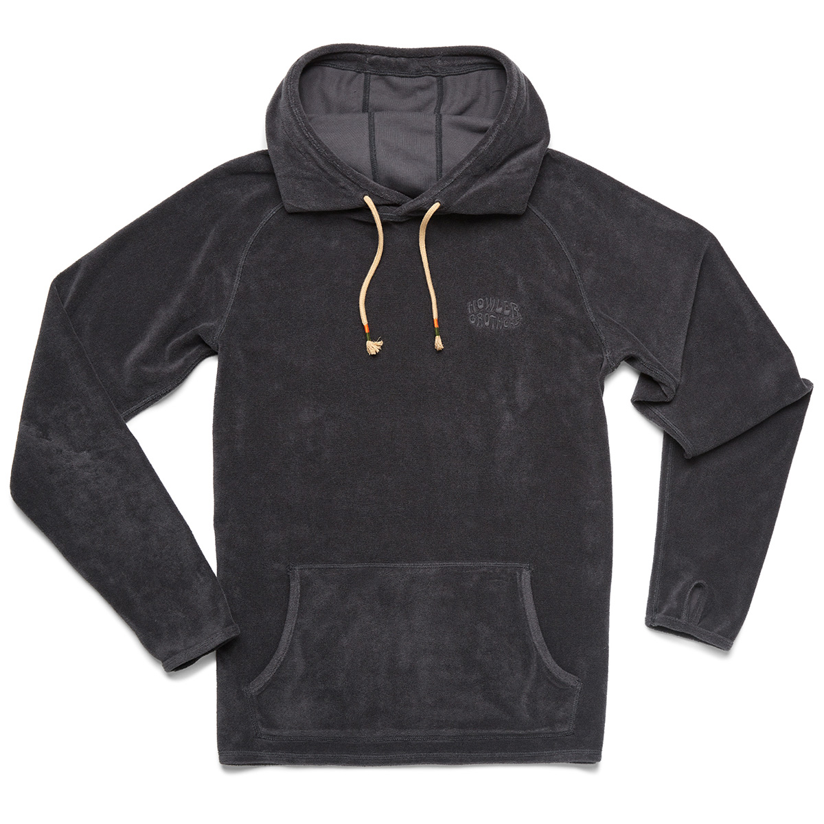 Howler Brothers Terrycloth Comfortable Hoodie - antique black