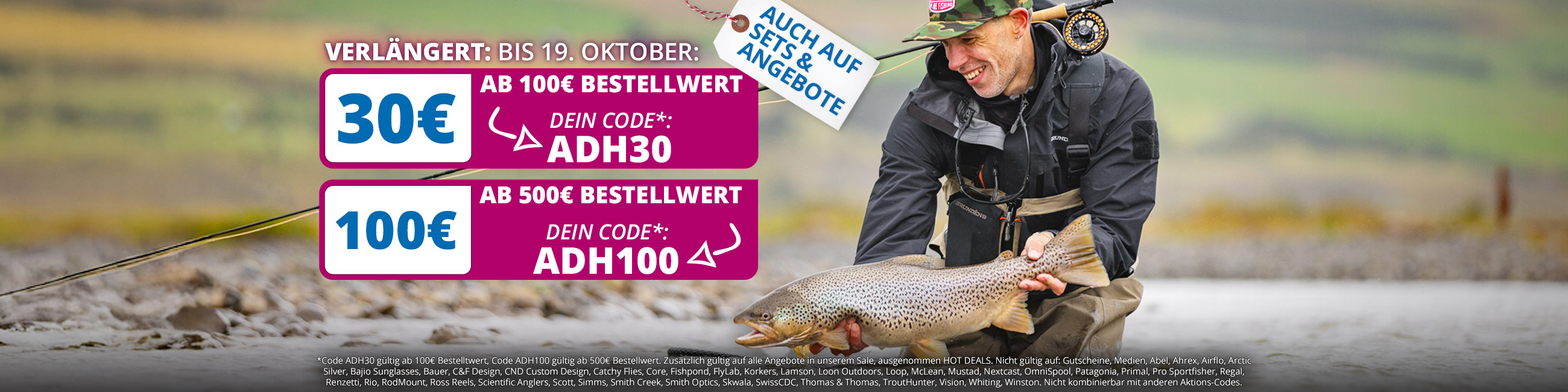 Zwei Gutscheine: 30€ oder 100€ mit ADH30 oder ADH100
