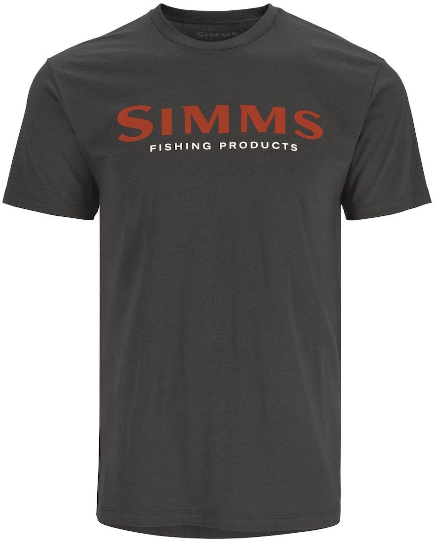 P-25728_Simms_Logo_T-Shirt_Orange_Charcoal_ Simms Logo T-Shirt orange/charcoal heather