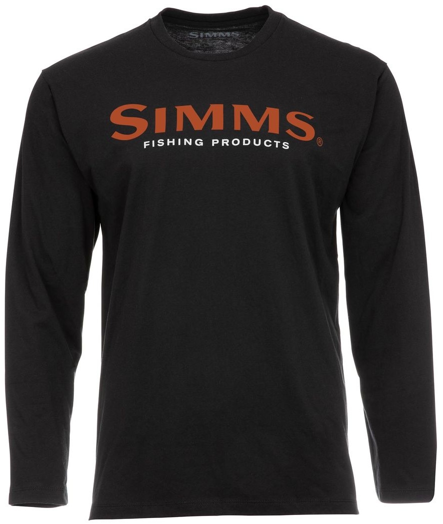 Simms Logo Shirt LS Langarmshirt black orange logo