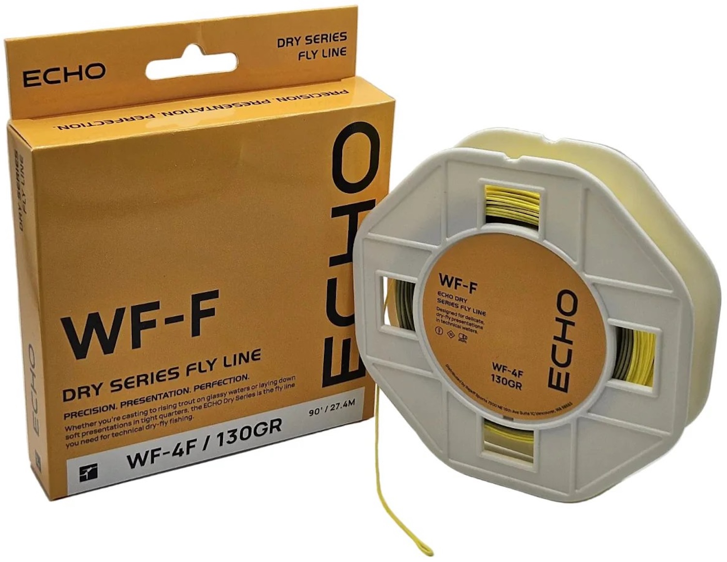 Echo Dry Fly Line Fliegenschnur olive pale yellow