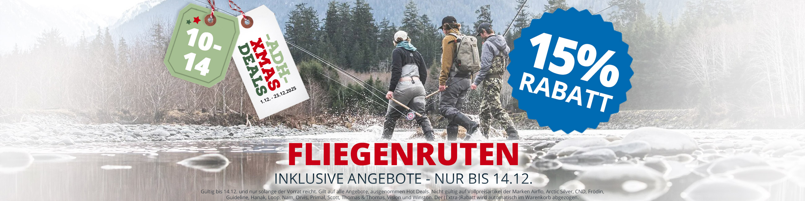 XMAS DEAL: 15% auf Fliegenruten & Angebote bis 14.12.