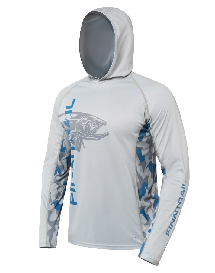 Finntrail Sunhoody Wave Big Fish grey  Sonnenschutz UPF 50+