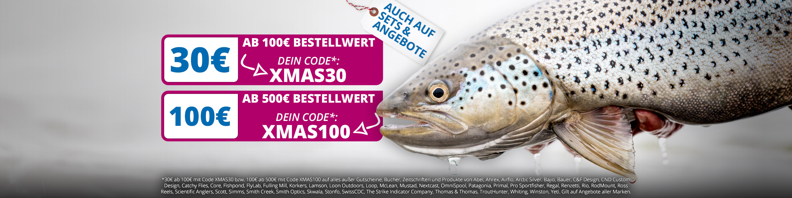 Zwei Gutschein-Codes: XMAS30 & XMAS100