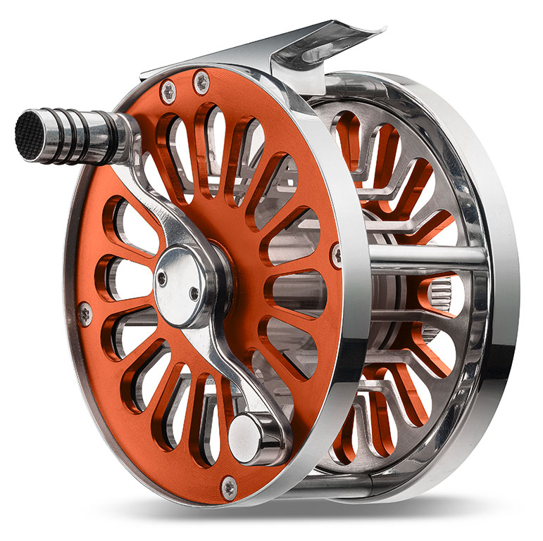 Vosseler Passion Alu Fliegenrolle orange