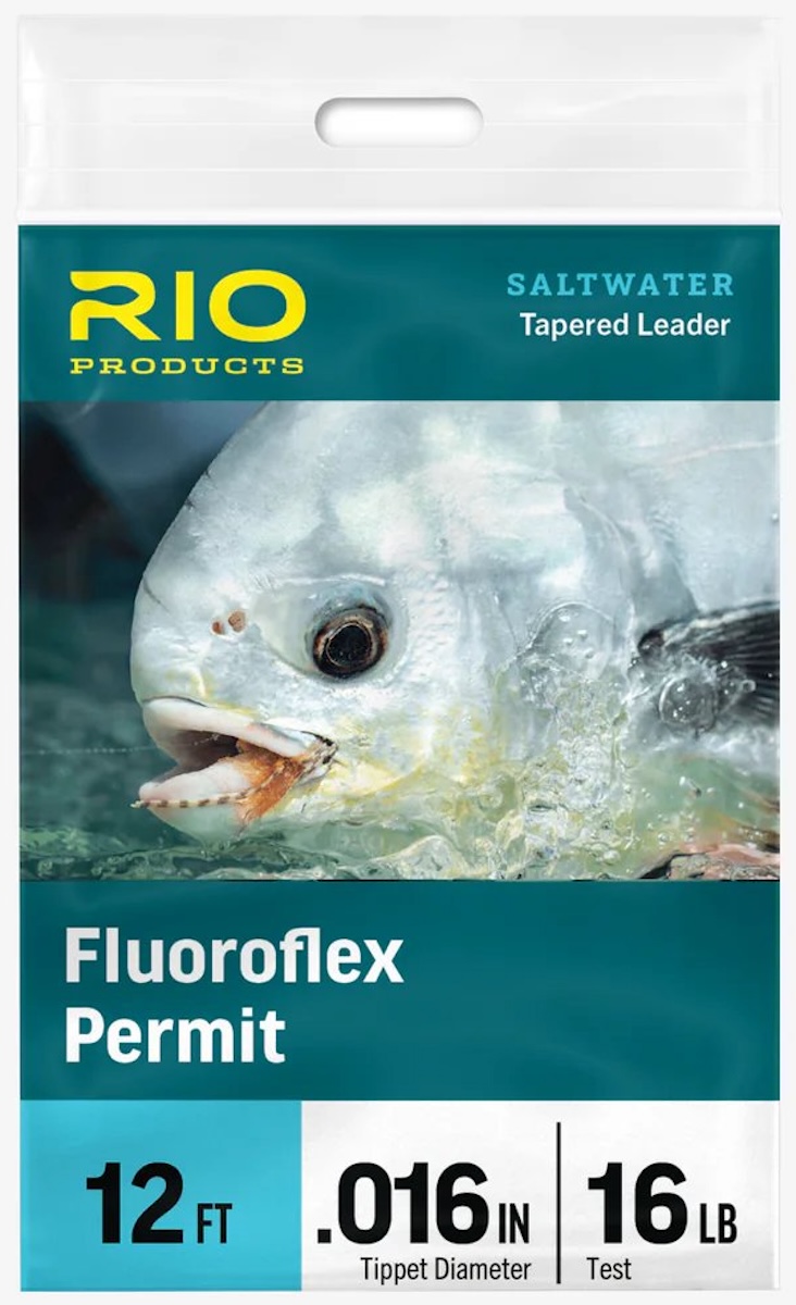 Rio Fluroflex Permit Tapered Fluorocarbon Leader 12 ft Prelooped Vorfach