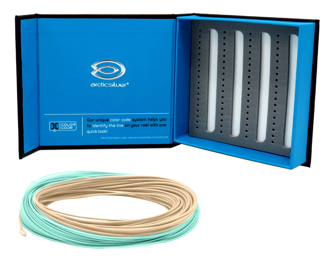 ArcticSilver_MD_Compact20_Fliegenschnur_6er #6 (cream/blue)