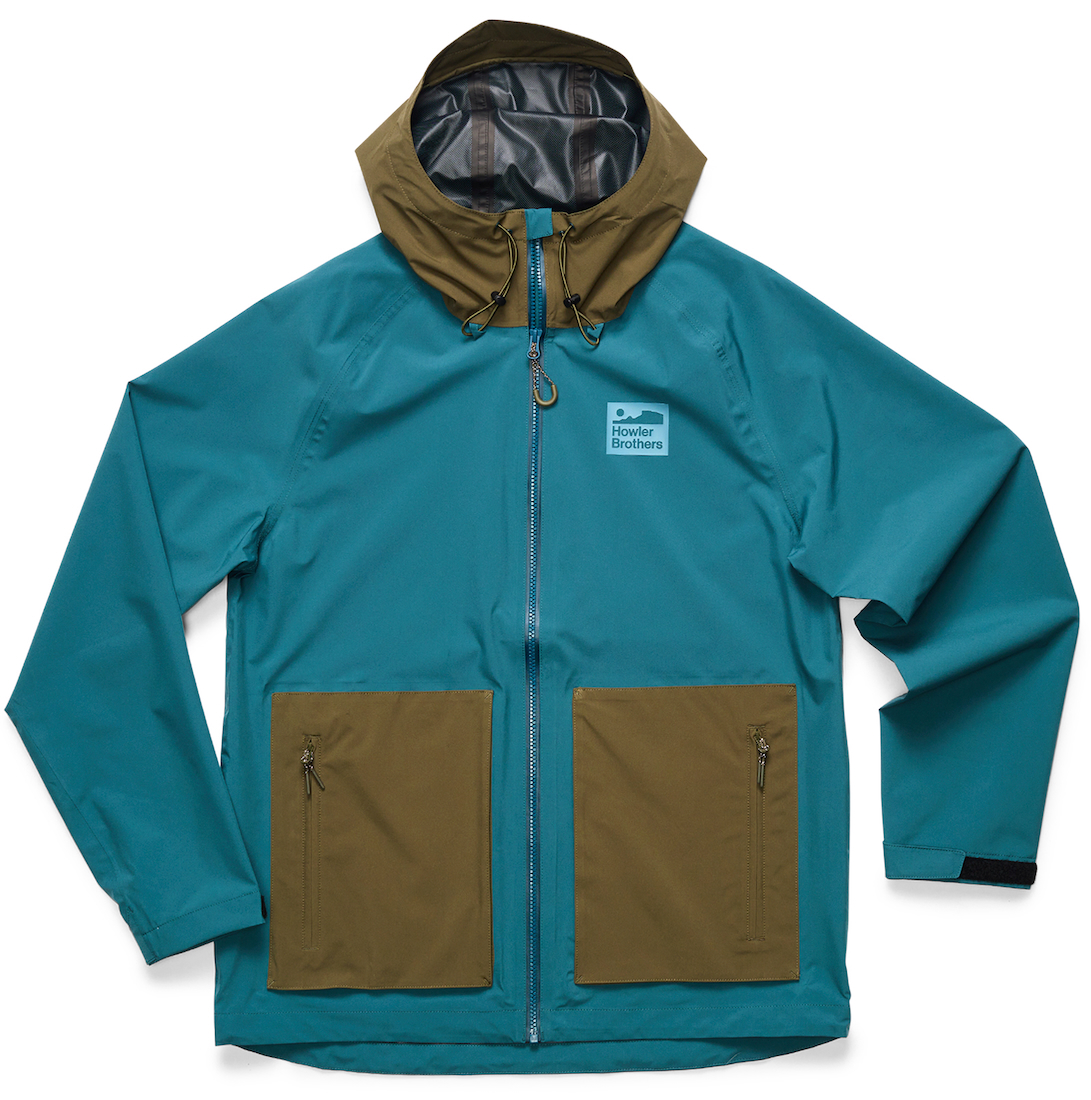 Howler Brothers Storm Splitter Rain Shell Regenjacke - Dark Teal Dark Olive