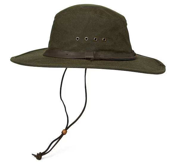 P-22973_Filson_Tin_Cloth_Bush_Hat_OtterGreen_2 Filson Tin Cloth Bush Hat Hut otter green
