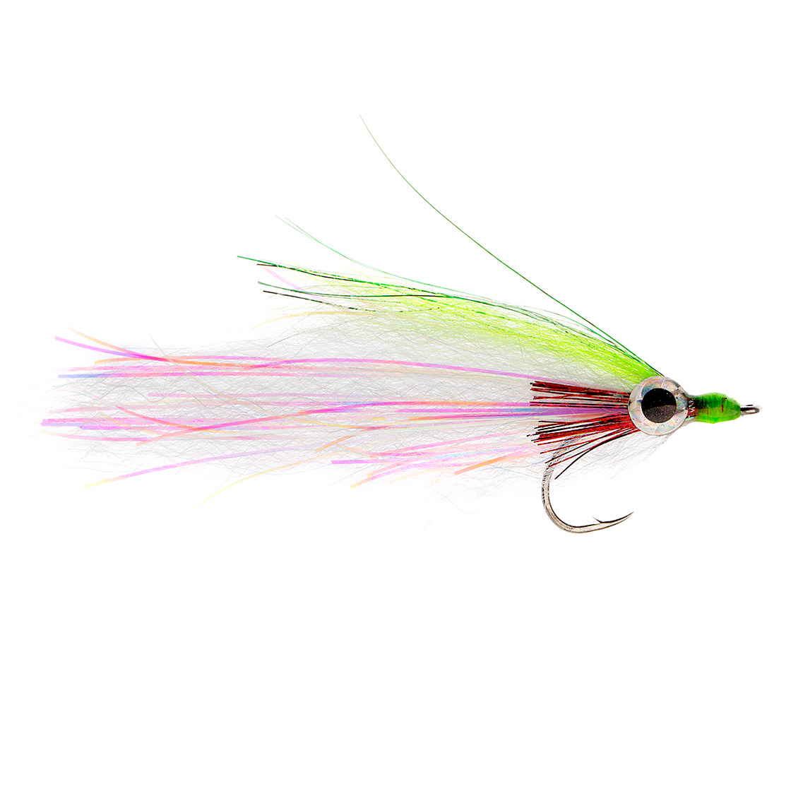 Fishient H2O Streamer - Flashy Profile Baitfish chartreuse & white
