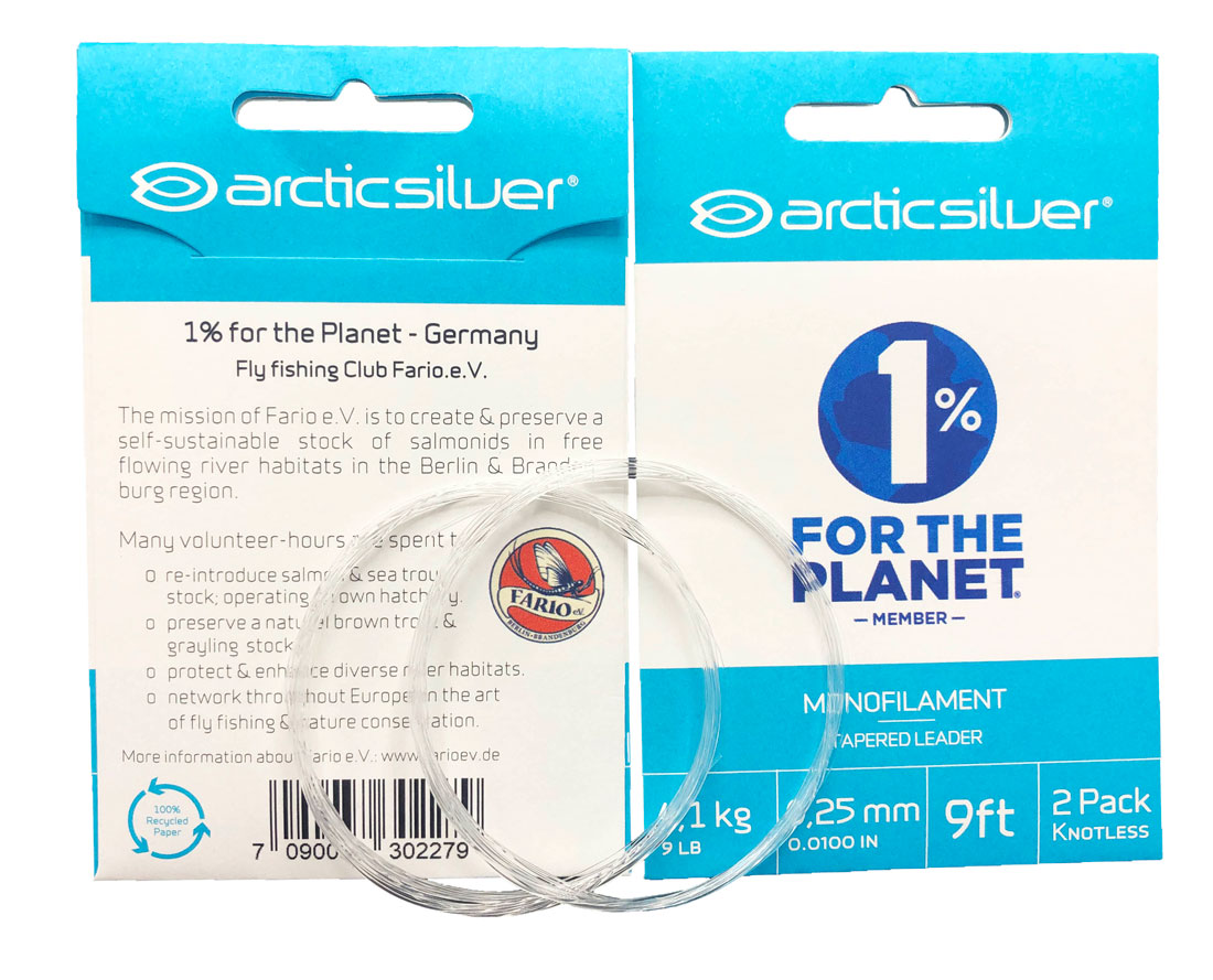 ArcticSilver Tapered Leader Monofil Vorfach 9 ft. 2er Pack