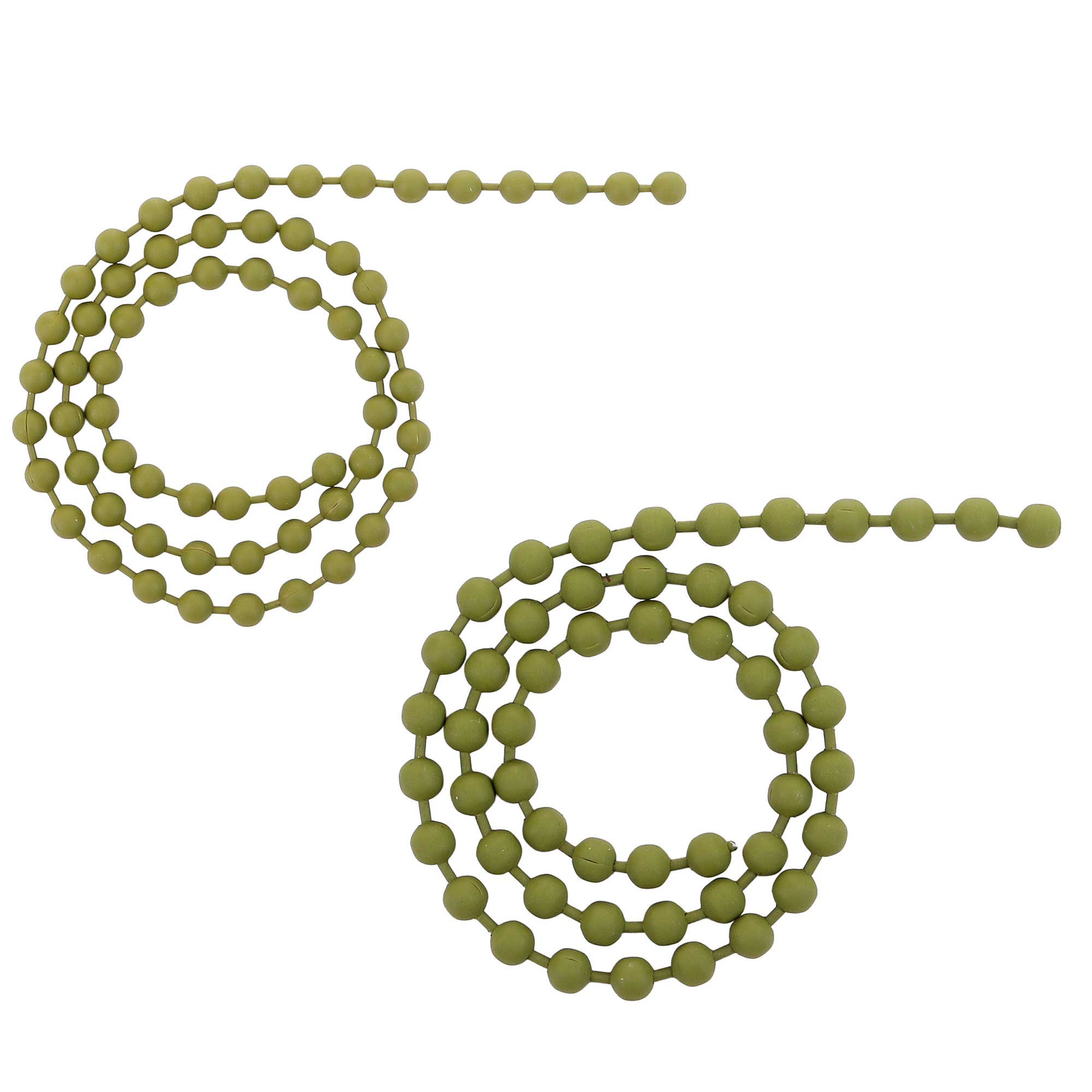 Hareline Bead Chain Chicone's Stealth Chain Kugelkettenaugen Olive Gras