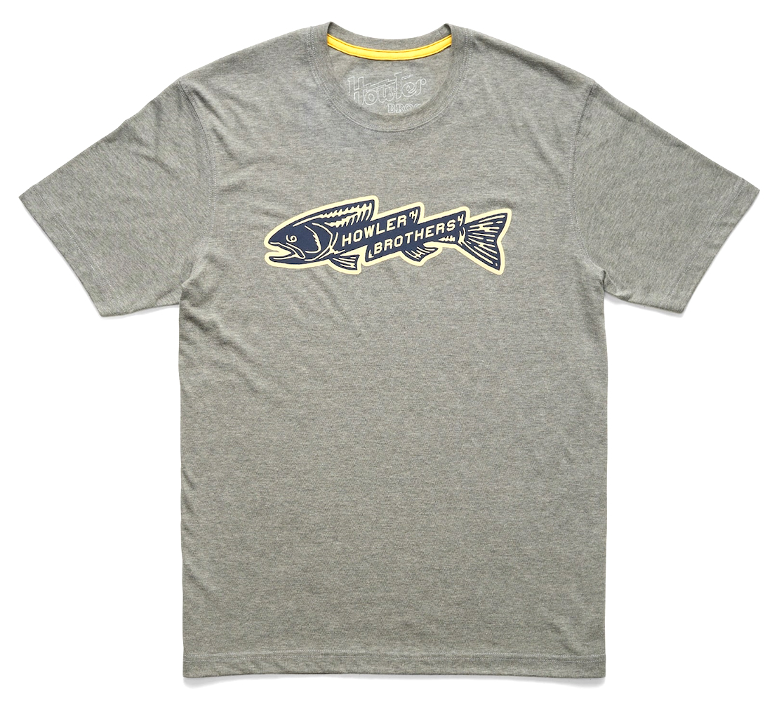 Howler Brothers T-Shirt Trout Bolt - Athletic Grey Heather Howler Brothers T-Shirt Trout Bolt - Athletic Grey Heather