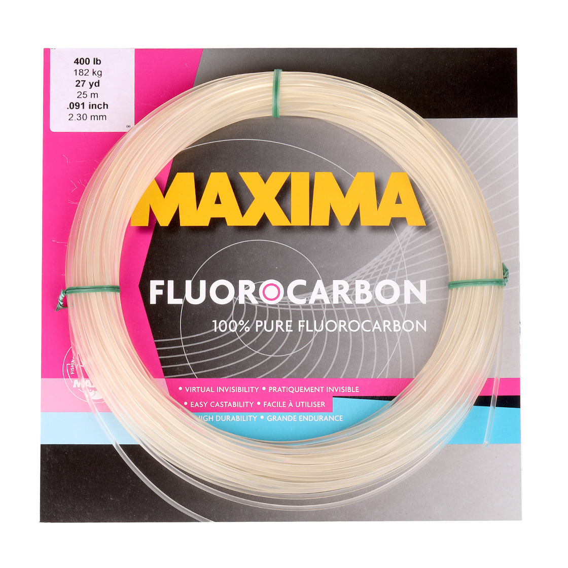 P-28896_Maxima-Fluorocarbon-Tippet-25-m-invisible-Vorfachmaterial-Coil Maxima Fluorocarbon Tippet 25 m invisible Vorfachmaterial Coil