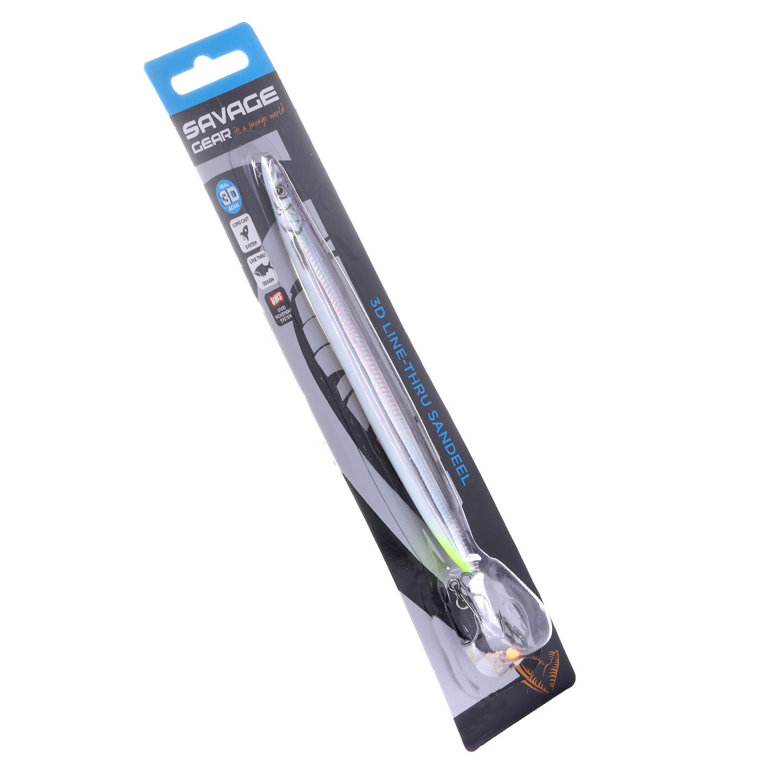 Savage Gear Line Thru Sandeel 11 cm - 15 g Limited Editon Hot Spots & Loose Scales Savage Gear Line Thru Sandeel 11 cm - 15 g Limited Editon Hot Spots & Loose Scales