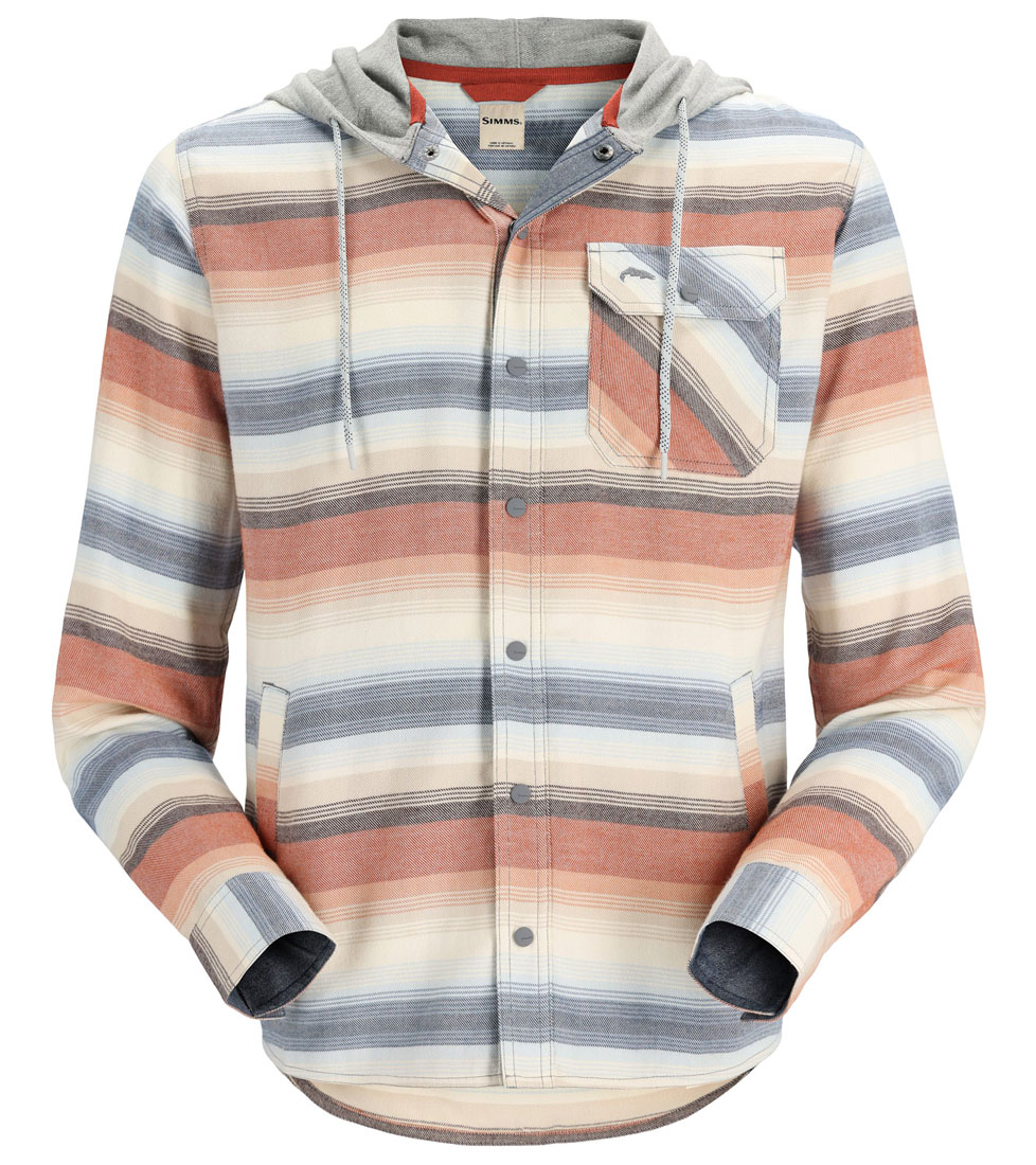 Simms Santee Flannel Hoody Hemd multicolored stripes
