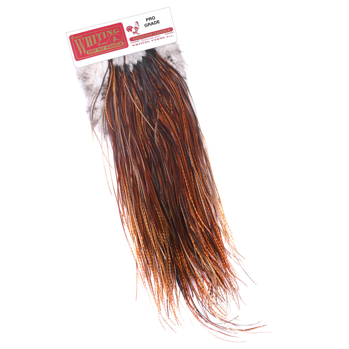P-25430-10_Whiting-Pro-Grade-Midge-Saddle_grizzly-dark-ginger grizzly dark ginger