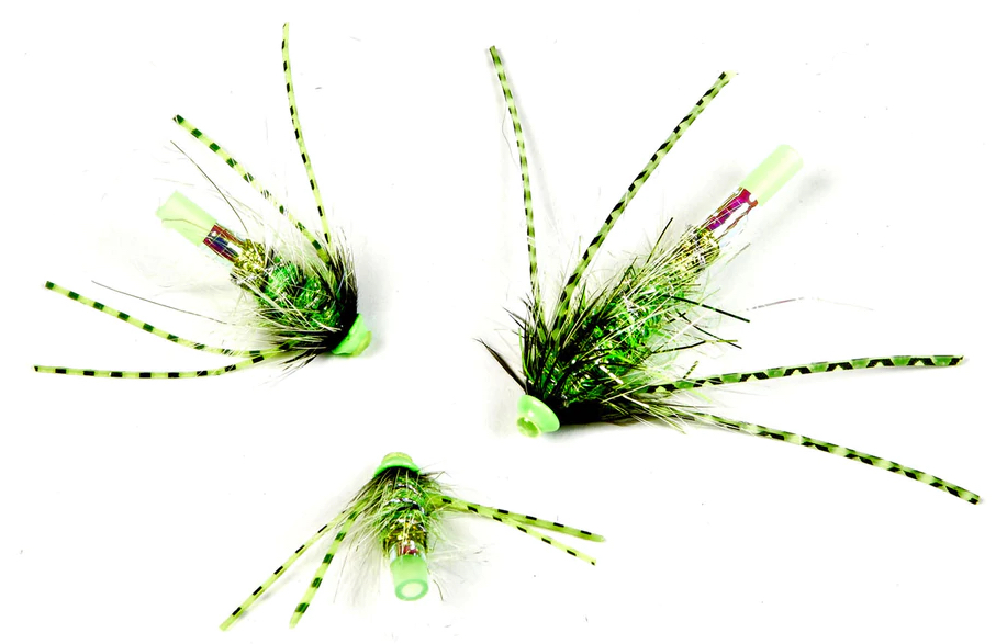 Frödin Flies Tubenfliege Loose Body Series - Greenlander Rubberleg Tubenfliegen Set