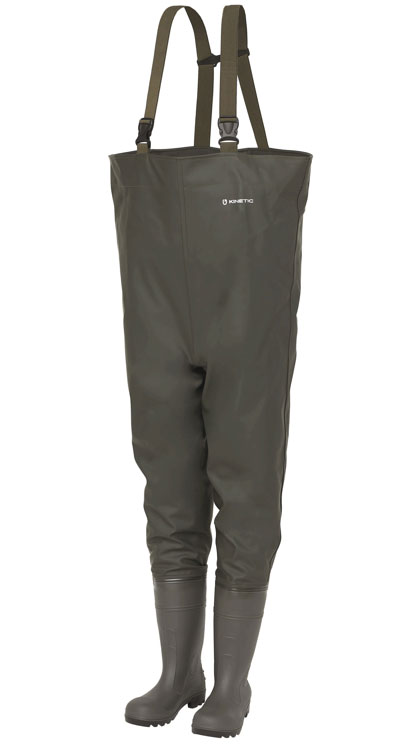 Kinetic Classic Wader Bootfoot Rubber Heavy Duty Nylon Wathose dark green