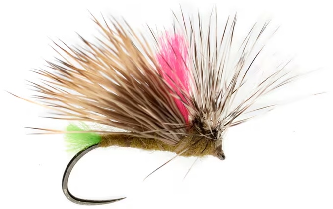 Fulling Mill Tactical Dry Flies Olsen's Front End Loader Caddis Tan Barbless Trockenfliege