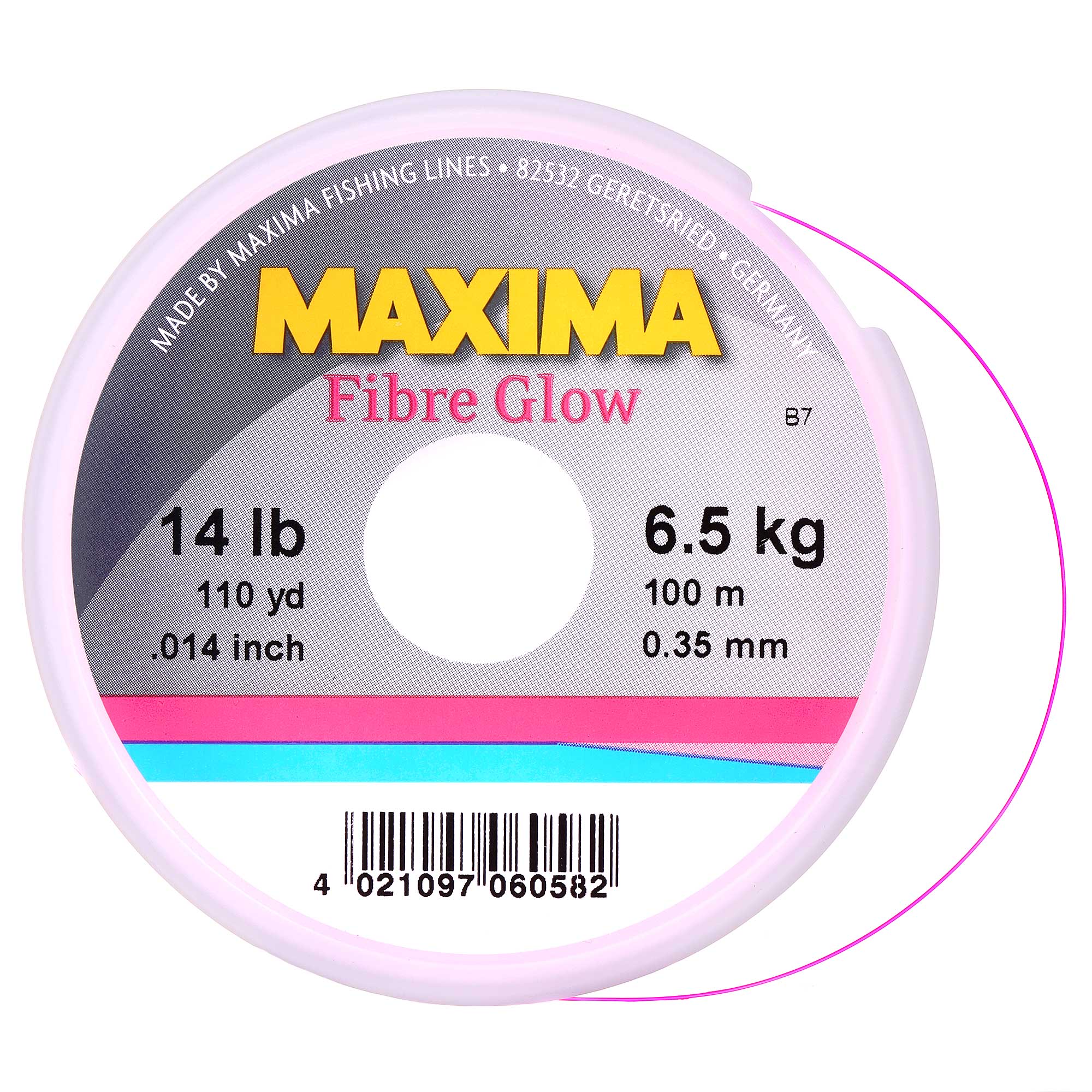 Maxima Fibre Glow Mono Euro Nymph Indicator Line100m Spule