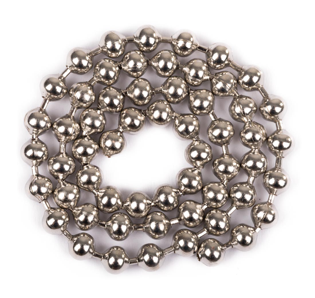 Hareline Stainless Steel Bead Chain Eyes Kugelkettenaugen rostfrei