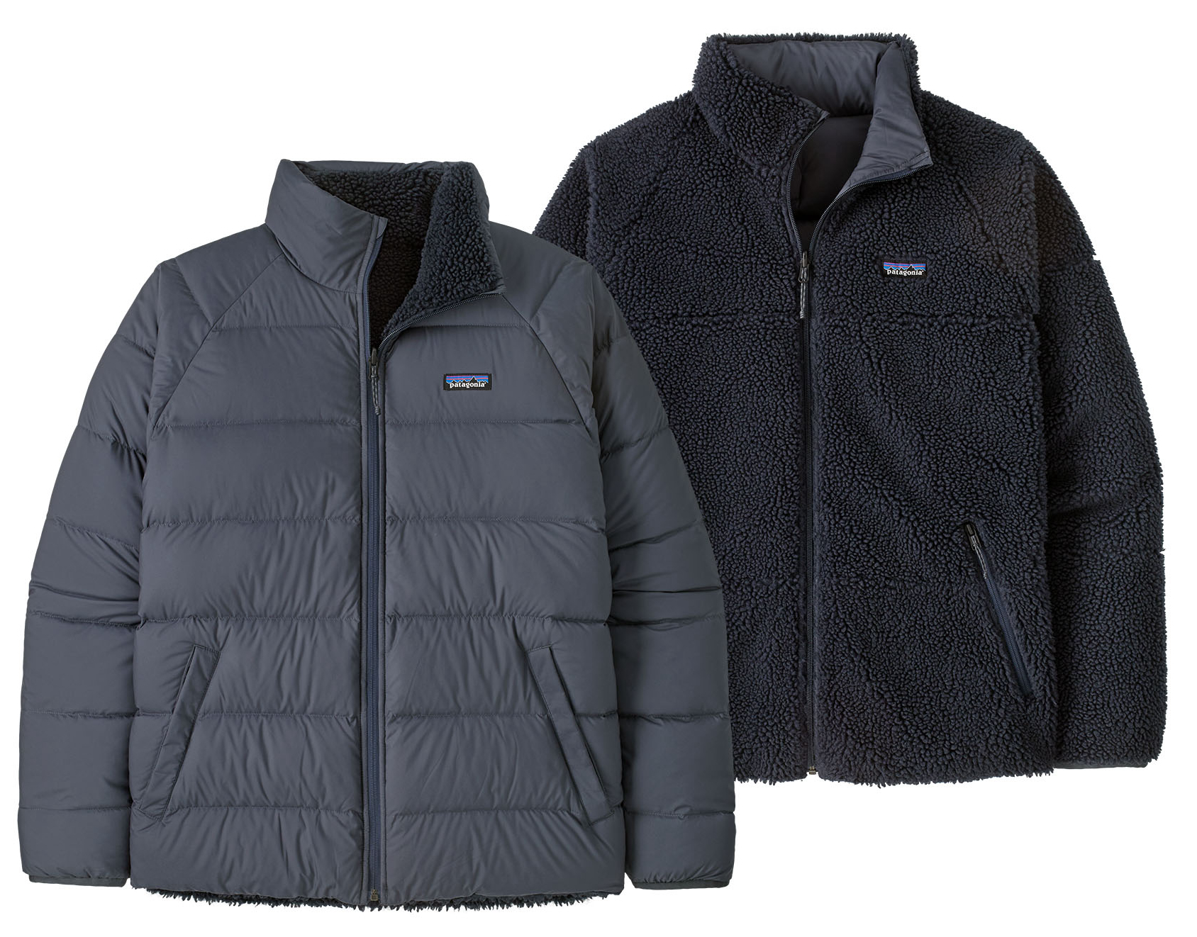 Patagonia Reversible Silent Down Jacket SMDB - Smolder Blue