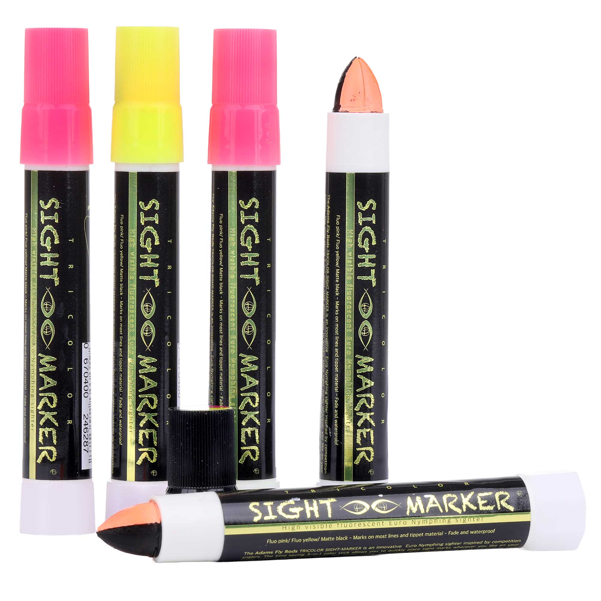 Adams Fly Rods Duocolor Sight Marker Sighter Sichthilfe orange & black