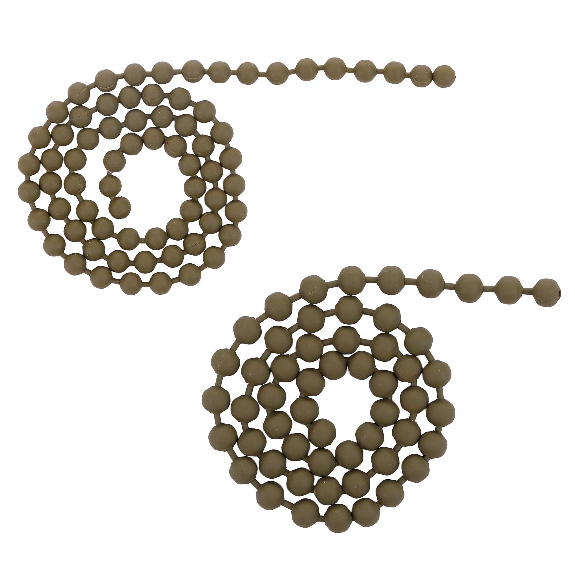 Hareline Bead Chain Chicone's Stealth Chain Kugelkettenaugen Olive Brown