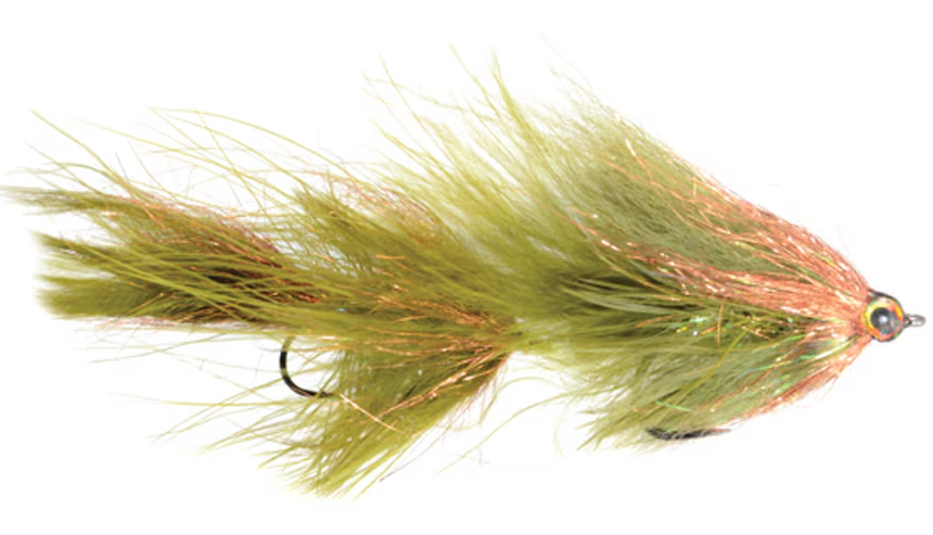 P-27536_Fulling_Mill_Mongrel_Meat_Olive_Big_Fish_Trout_Bum_Streamer_ Fulling Mill Mongrel Meat Olive #1 Big Fish Trout Bum Streamer