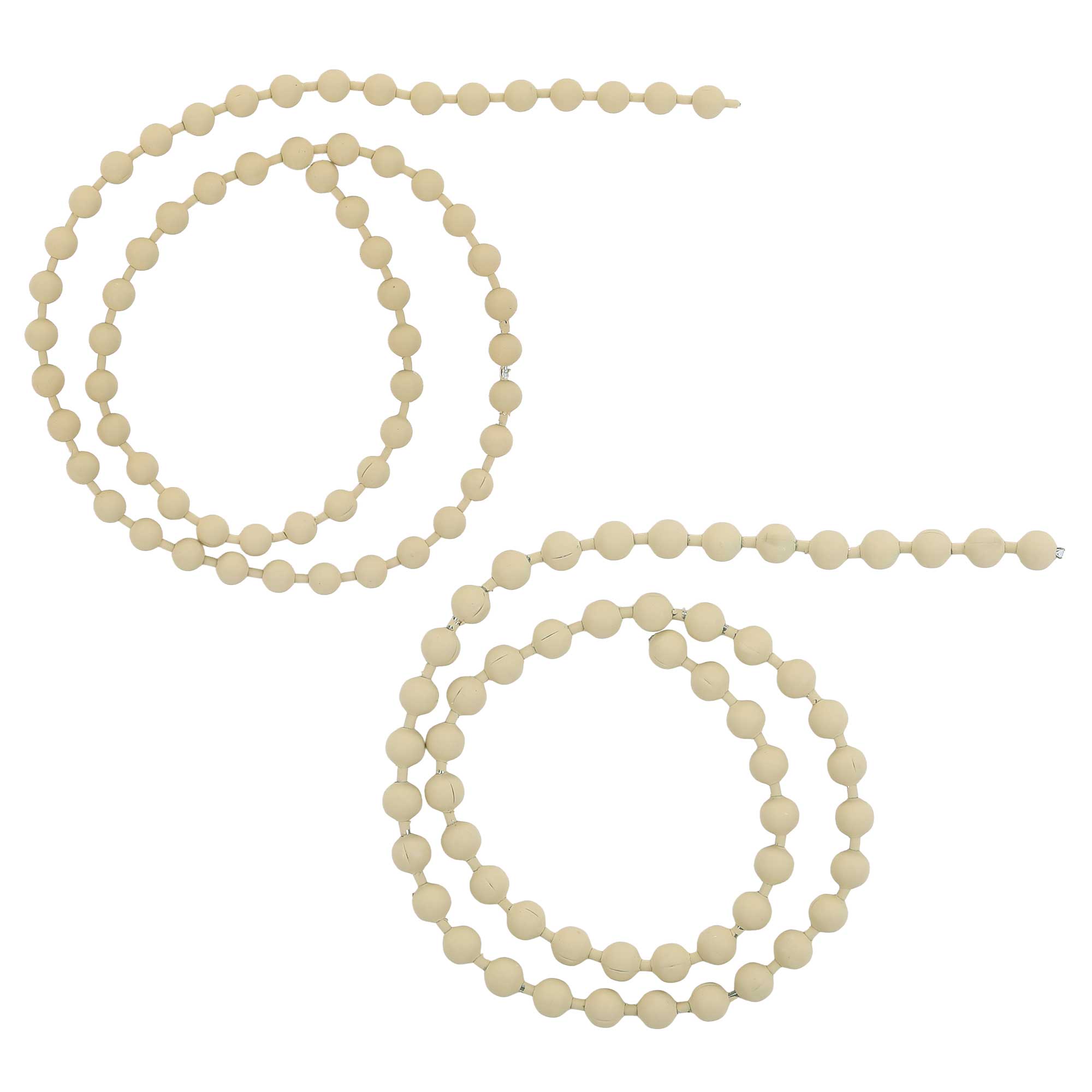 Hareline Bead Chain Chicone's Stealth Chain Kugelkettenaugen Pale Tan