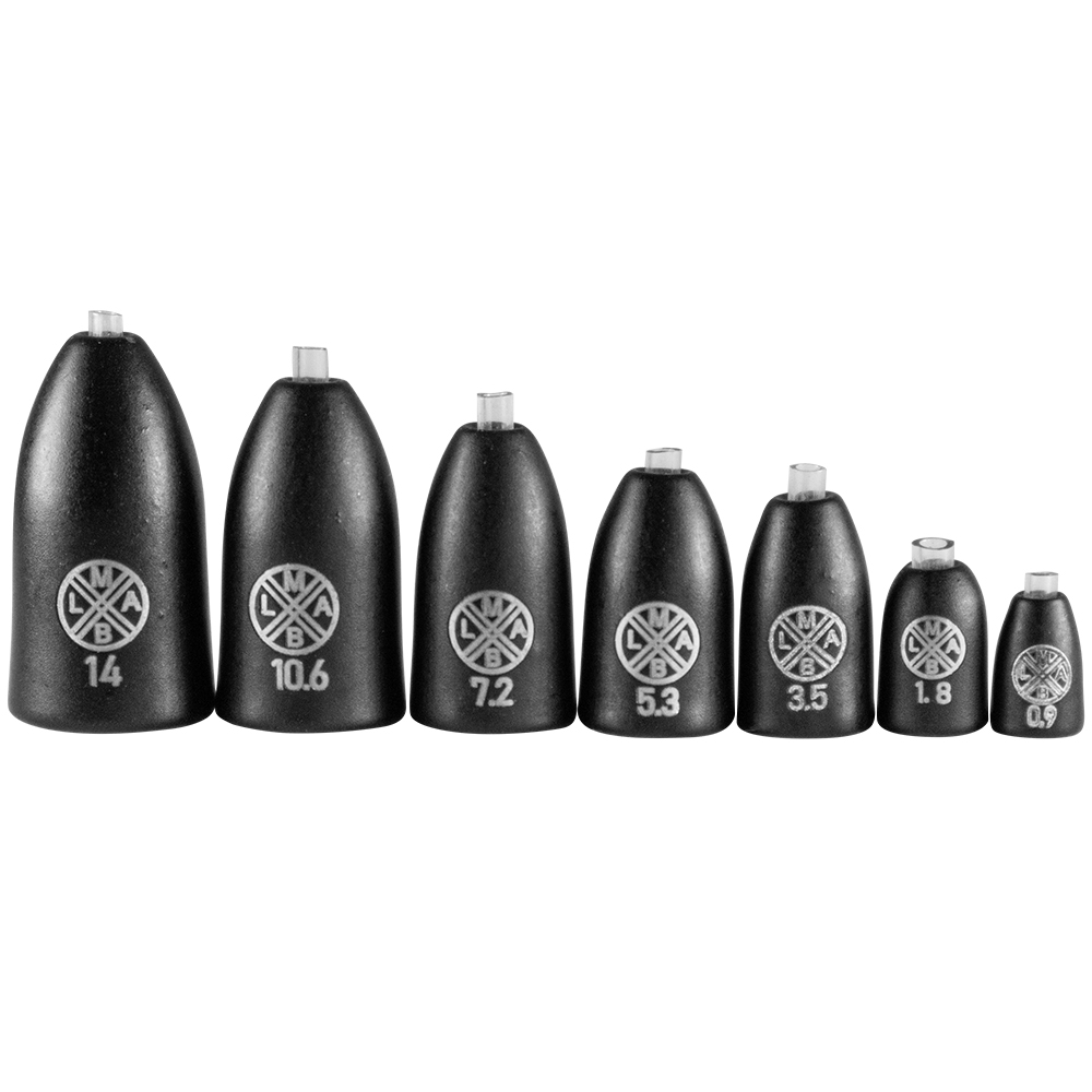 LMAB Tungsten Bullet Weights matt black