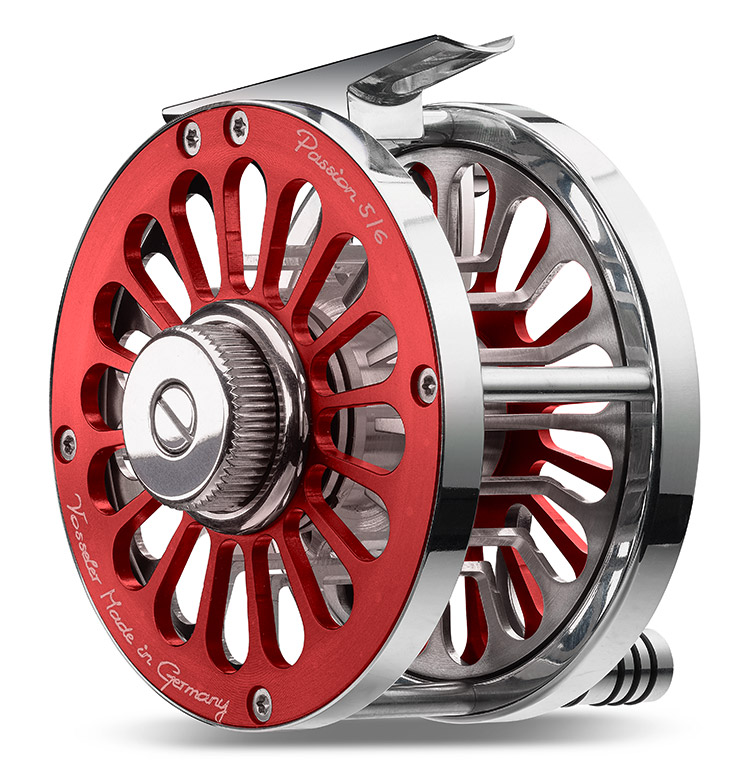 Vosseler Passion Alu Fliegenrolle rot