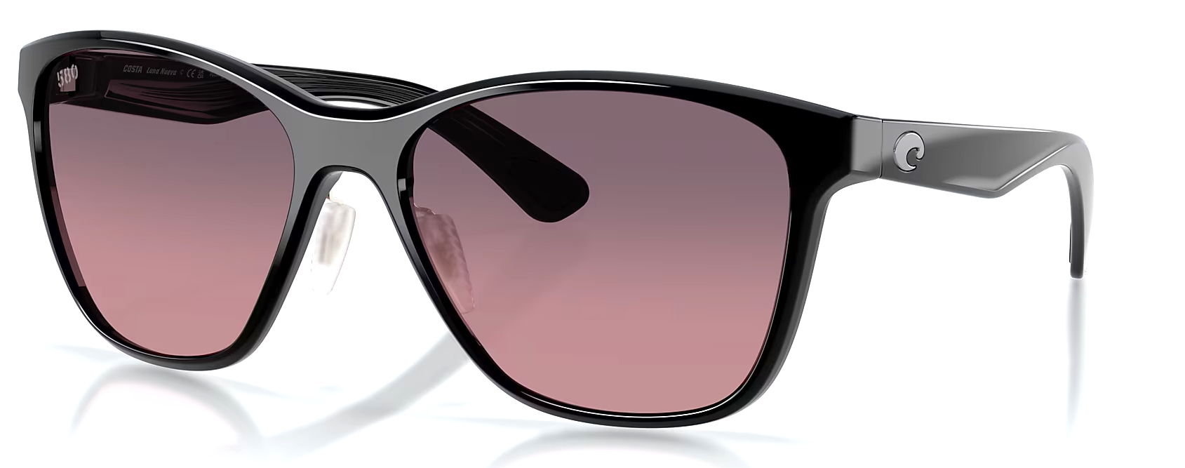 Costa Womens Polarisationsbrille Luna Nueva Black Rose 580G