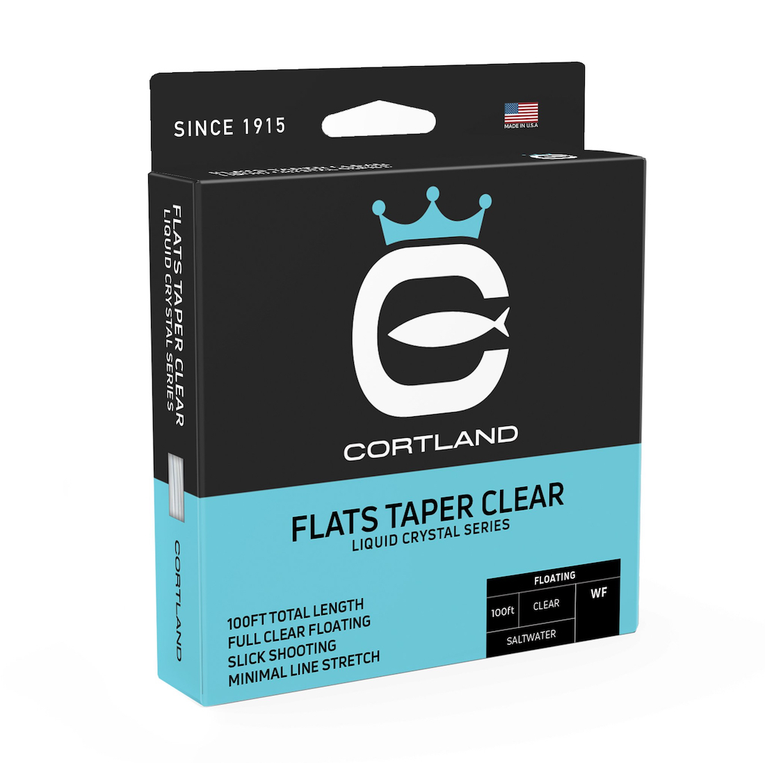 Cortland Liquid Crystal Saltwater Flats Taper Fliegenschnur CLEAR