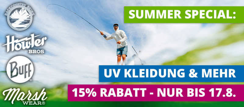 Summer Special: 15% auf UV Kleidung & mehr bis 17.8.