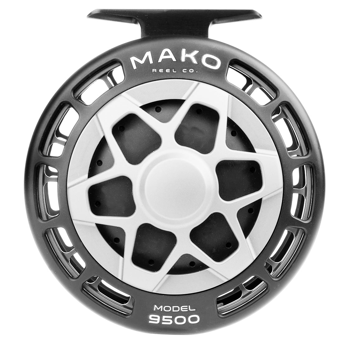 Mako Reel Co. Fliegenrolle matte platinum on black