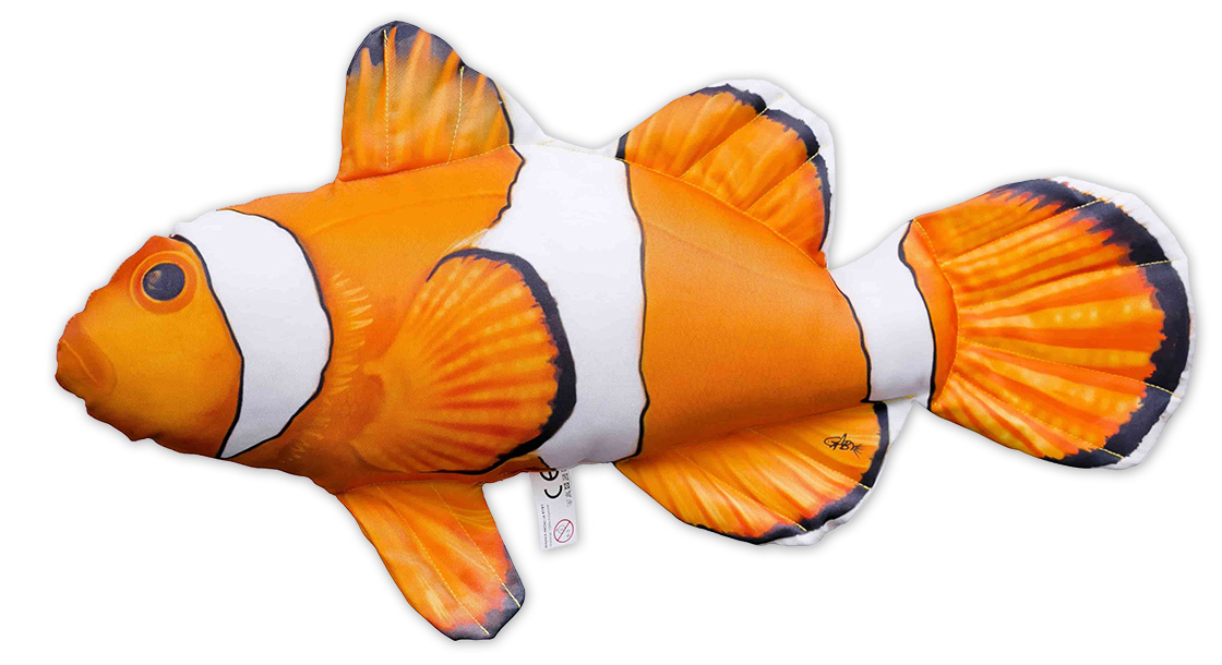 P-29169_Fischkissen_Kuscheltier_Clownfish_32cm Fischkissen Kuscheltier Clownfish 32cm