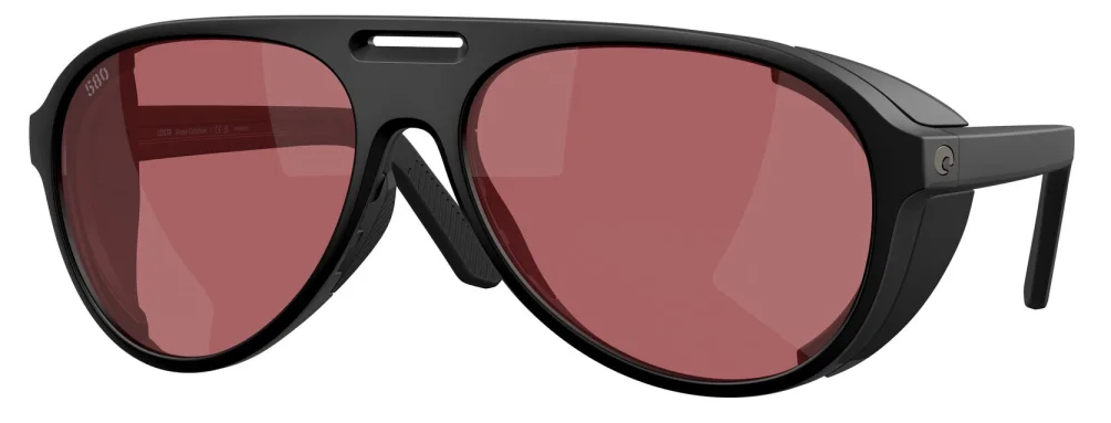 Costa Polarisationsbrille Grand Catalina Matte Black (Rose 580G)