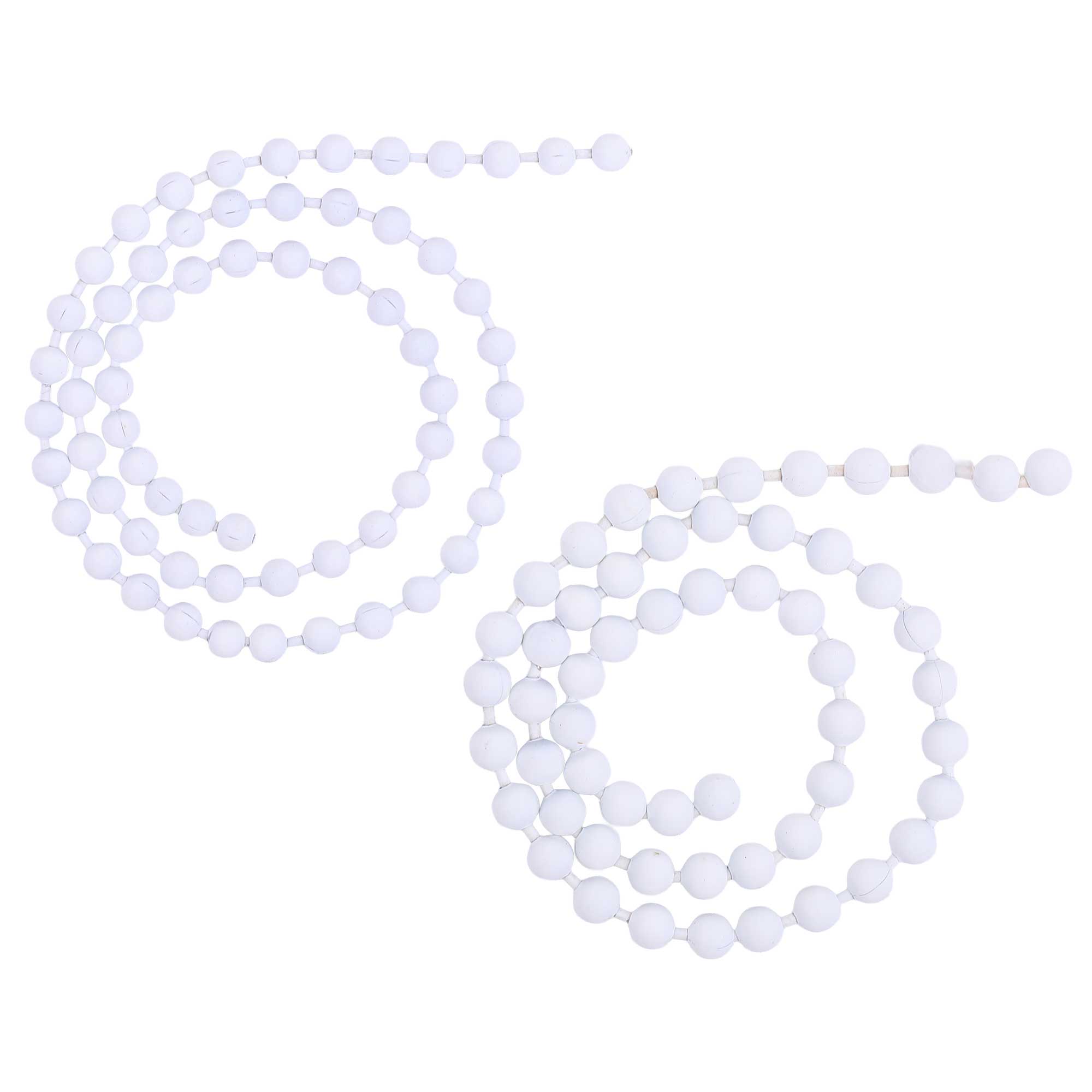 Hareline Bead Chain Chicone's Stealth Chain Kugelkettenaugen White